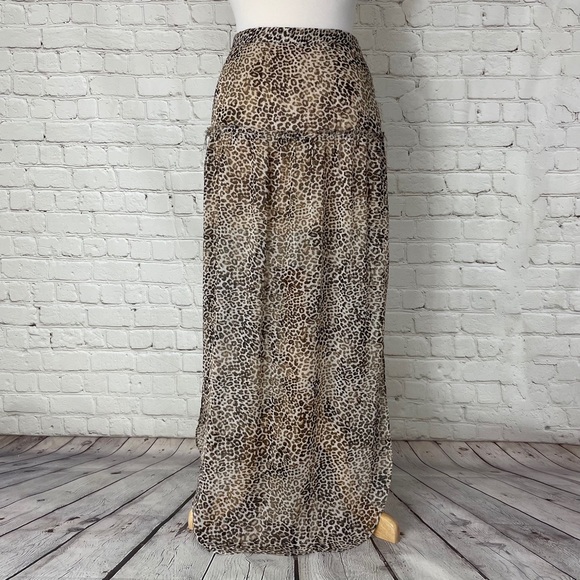 UO Ecote Leopard Animal Print Maxi Skirt Size 2 - Picture 9 of 15